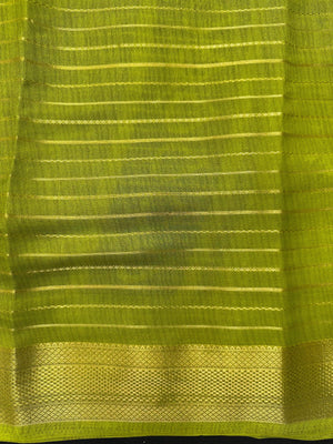 Model in a flowy Semi Chiffon Silk Saree with soft pleats and a graceful drape, styled for a modern yet traditional Indian look.