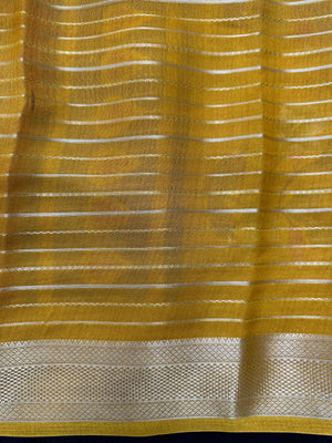 Model in a flowy Semi Chiffon Silk Saree with soft pleats and a graceful drape, styled for a modern yet traditional Indian look.