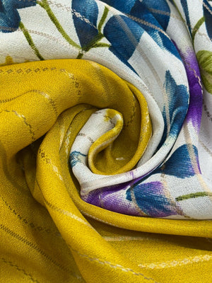 Model in a flowy Semi Chiffon Silk Saree with soft pleats and a graceful drape, styled for a modern yet traditional Indian look.