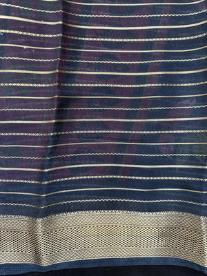 Model in a flowy Semi Chiffon Silk Saree with soft pleats and a graceful drape, styled for a modern yet traditional Indian look.