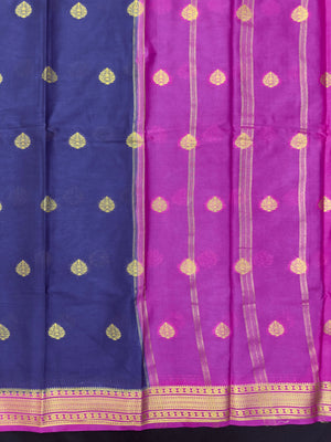 "Elegant Semi Crepe Silk saree with a smooth, lustrous finish, perfect for daily wear, offering a blend of style and comfort."