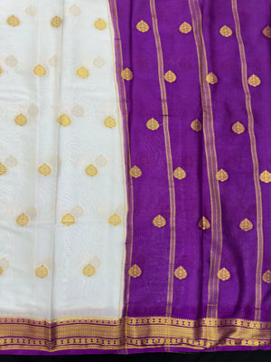 "Elegant Semi Crepe Silk saree with a smooth, lustrous finish, perfect for daily wear, offering a blend of style and comfort."