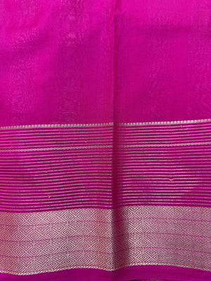 "Elegant semi crepe silk saree with a smooth, lustrous drape, perfect for daily wear and casual or professional settings."