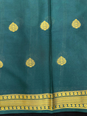 "Elegant Semi Crepe Silk saree with a smooth, lustrous finish, perfect for daily wear, offering a blend of style and comfort."