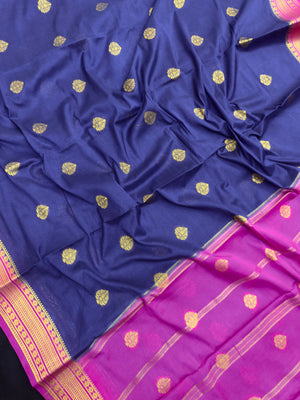 "Elegant Semi Crepe Silk saree with a smooth, lustrous finish, perfect for daily wear, offering a blend of style and comfort."