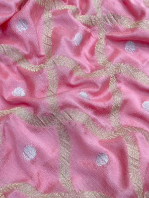 Semi Khaddi georgette saree with soft texture and light zari weaving – perfect for festive and ethnic occasions