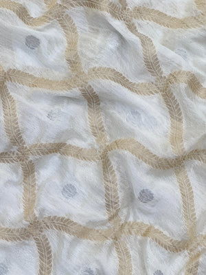 Semi Khaddi georgette saree with soft texture and light zari weaving – perfect for festive and ethnic occasions