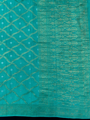 Semi Khaddi georgette saree with soft texture and light zari weaving – perfect for festive and ethnic occasions