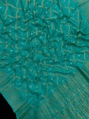 Semi Khaddi georgette saree with soft texture and light zari weaving – perfect for festive and ethnic occasions