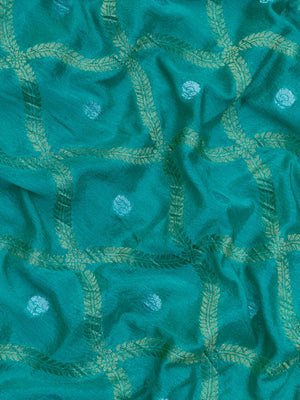 Semi Khaddi georgette saree with soft texture and light zari weaving – perfect for festive and ethnic occasions