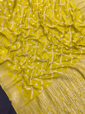 Semi Khaddi georgette saree with soft texture and light zari weaving – perfect for festive and ethnic occasions