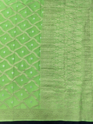 Semi Khaddi georgette saree with soft texture and light zari weaving – perfect for festive and ethnic occasions