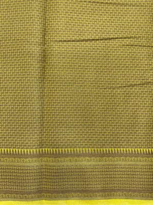 A beautifully draped Semi Banarasi Georgette Saree featuring intricate patterns and delicate weaving. The saree’s lightweight and breathable fabric ensures comfort, making it an ideal choice for daily wear. Perfectly blending traditional design with modern elegance, this saree is suitable for casual and formal occasions.