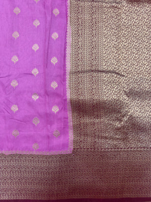 A beautifully draped Semi Banarasi Georgette Saree featuring intricate patterns and delicate weaving. The saree’s lightweight and breathable fabric ensures comfort, making it an ideal choice for daily wear. Perfectly blending traditional design with modern elegance, this saree is suitable for casual and formal occasions.