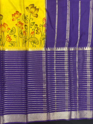 "Elegant Semi Mysore Crepe Silk Saree with Smooth Drape, Perfect for Daily Wear, Featuring a Lightweight and Comfortable Design for Work and Casual Occasions."