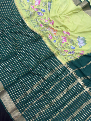 "Elegant Semi Mysore Crepe Silk Saree with Smooth Drape, Perfect for Daily Wear, Featuring a Lightweight and Comfortable Design for Work and Casual Occasions."