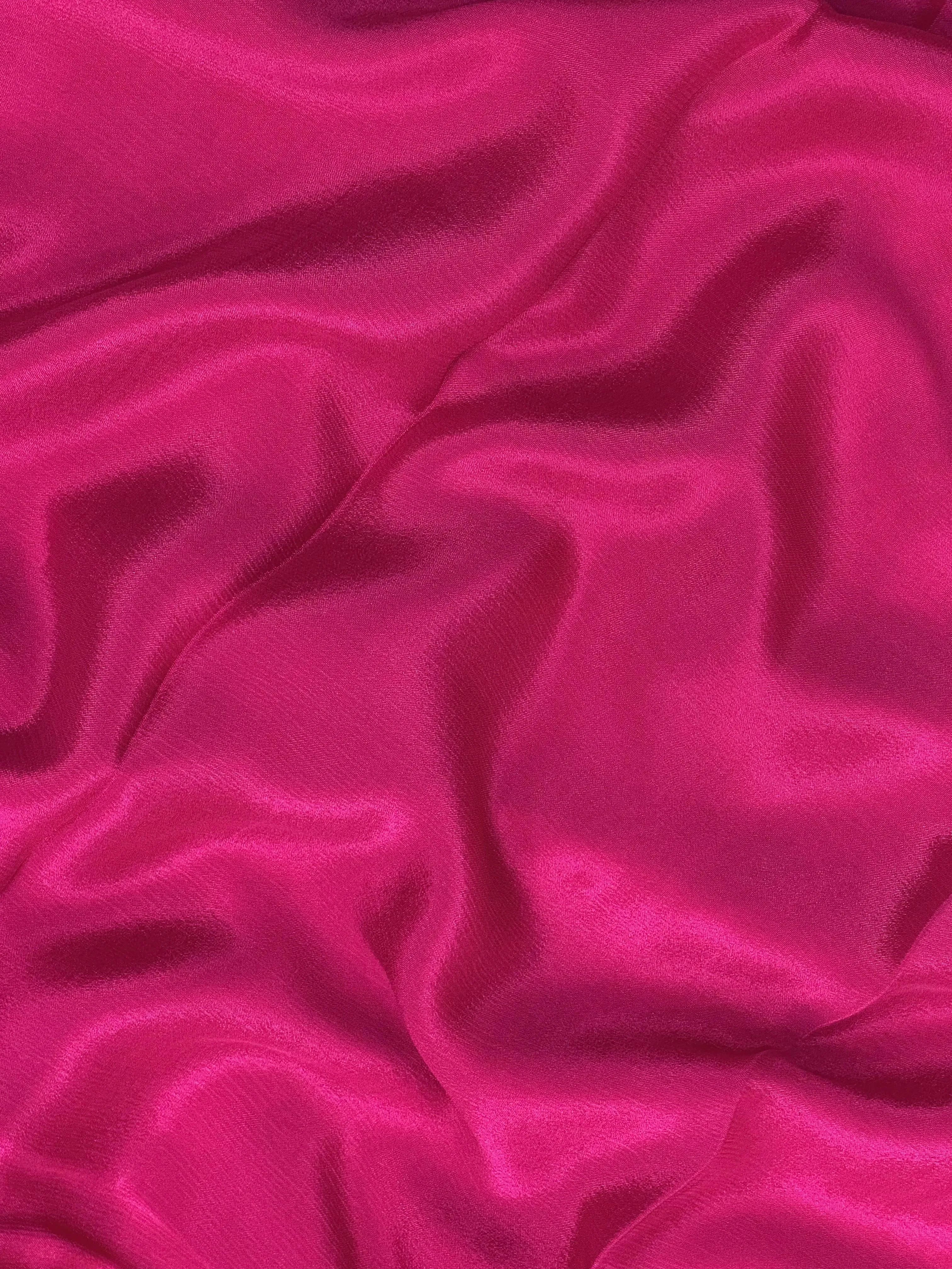 Semi Mysore silk saree with glossy texture and zari border – ideal for traditional and festive wear