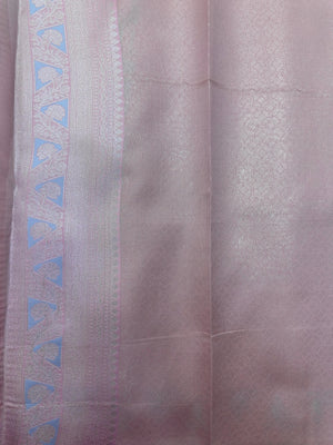 "Luxury Semi Silk Kanjivaram Saree with Intricate Weave and Zari Work, Perfect for Weddings, Festivals, and Parties, Showcasing Timeless Elegance."