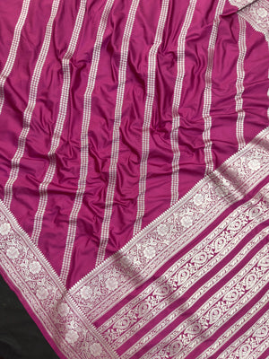 Woman in minimal semi silk saree – simple and graceful look for daily wear