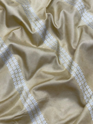 Woman in minimal semi silk saree – simple and graceful look for daily wear