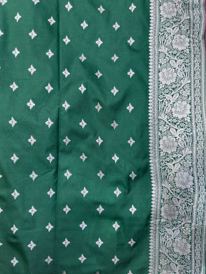 Woman in minimal semi silk saree – simple and graceful look for daily wear