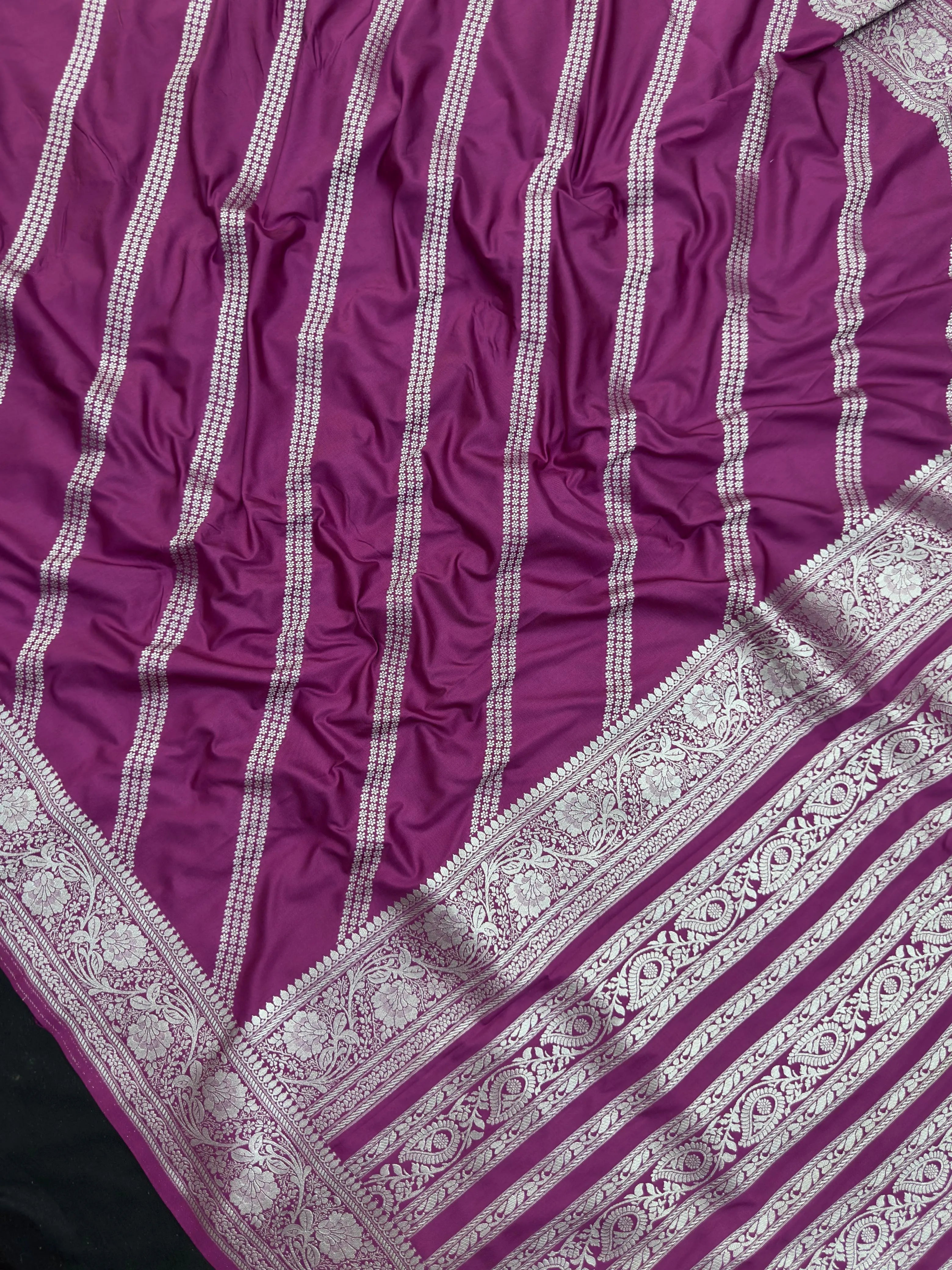 Woman in minimal semi silk saree – simple and graceful look for daily wear