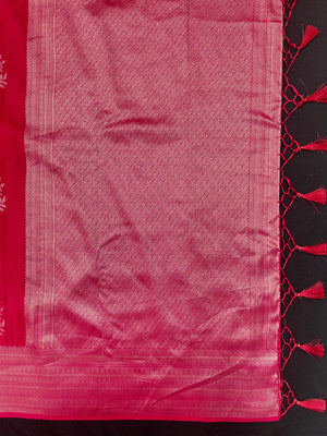 Woman draped in a Semi Silk Saree with soft shine and flowy texture – ideal for daily wear and small festive events.