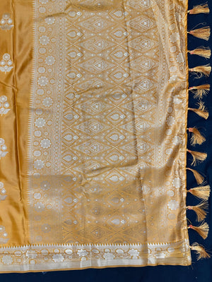 Elegant semi silk saree with soft texture and subtle shine – perfect for daily and festive wear