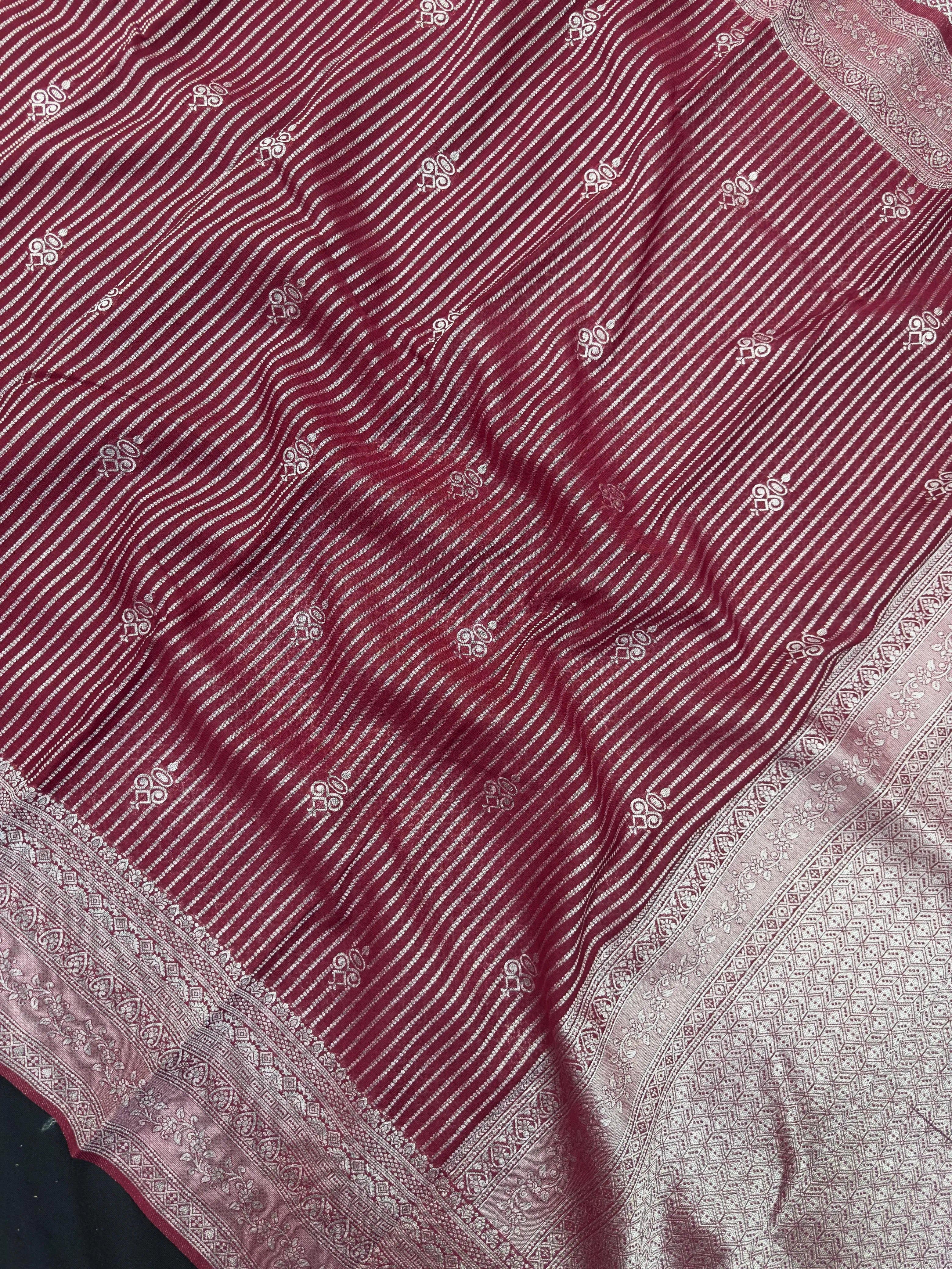 Woman in minimal semi silk saree – simple and graceful look for daily wear