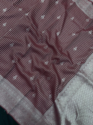 Woman in minimal semi silk saree – simple and graceful look for daily wear