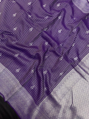 Woman in minimal semi silk saree – simple and graceful look for daily wear