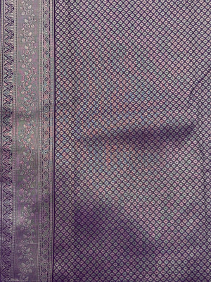 Woman in minimal semi silk saree – simple and graceful look for daily wear