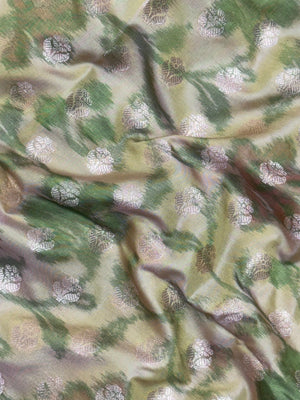 Woman wearing a Semi Silk Saree with lightweight fabric and soft sheen, ideal for weddings, festive occasions, and office wear.