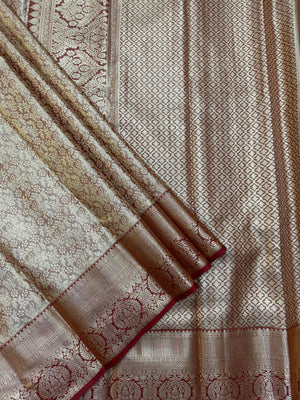Woman wearing a Semi Silk Saree with lightweight fabric and subtle shine, ideal for weddings, festivals, and special events.