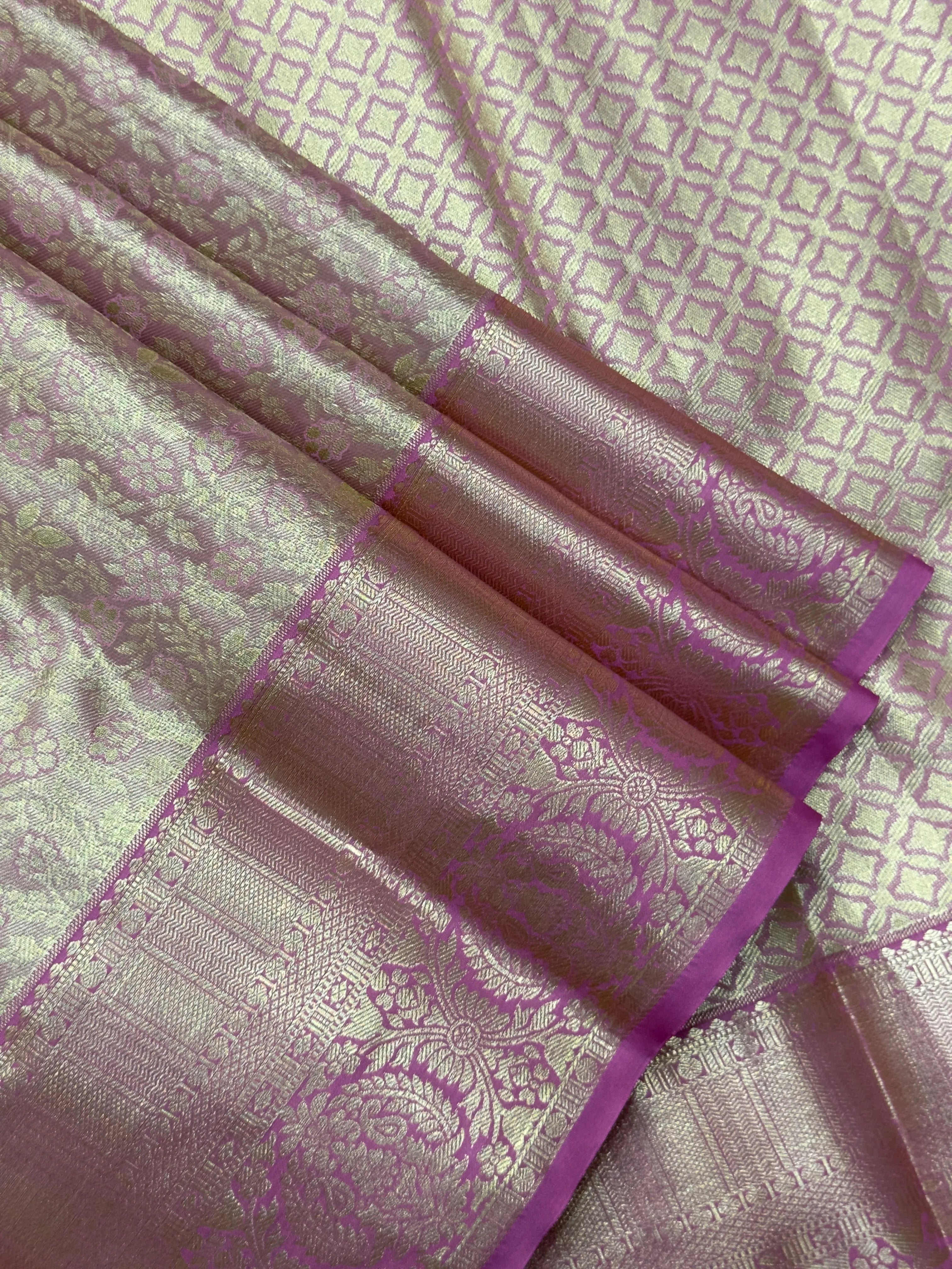 Woman wearing a Semi Silk Saree with lightweight fabric and subtle shine, ideal for weddings, festivals, and special events.