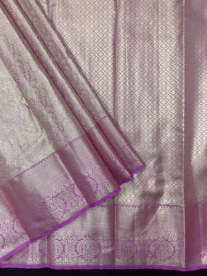 Woman wearing a Semi Silk Saree with lightweight fabric and subtle shine, ideal for weddings, festivals, and special events.