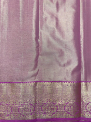 Woman wearing a Semi Silk Saree with lightweight fabric and subtle shine, ideal for weddings, festivals, and special events.