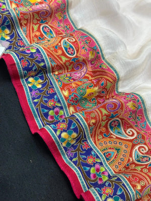 Woman wearing a Semi Silk Saree with lightweight fabric and classic appeal, ideal for weddings, festive occasions, and office wear.