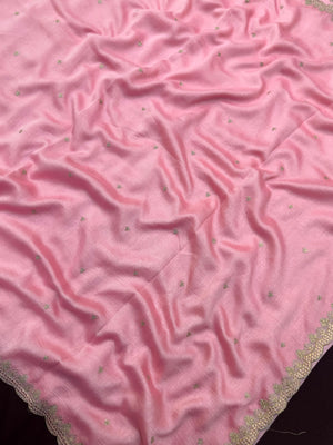 Woman in minimal semi silk saree – simple and graceful look for daily wear