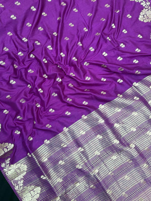 Woman wearing a Semi Silk Saree with lightweight drape and subtle shine, perfect for office, family gatherings, and festive occasions.