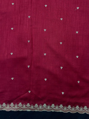 Woman in minimal semi silk saree – simple and graceful look for daily wear