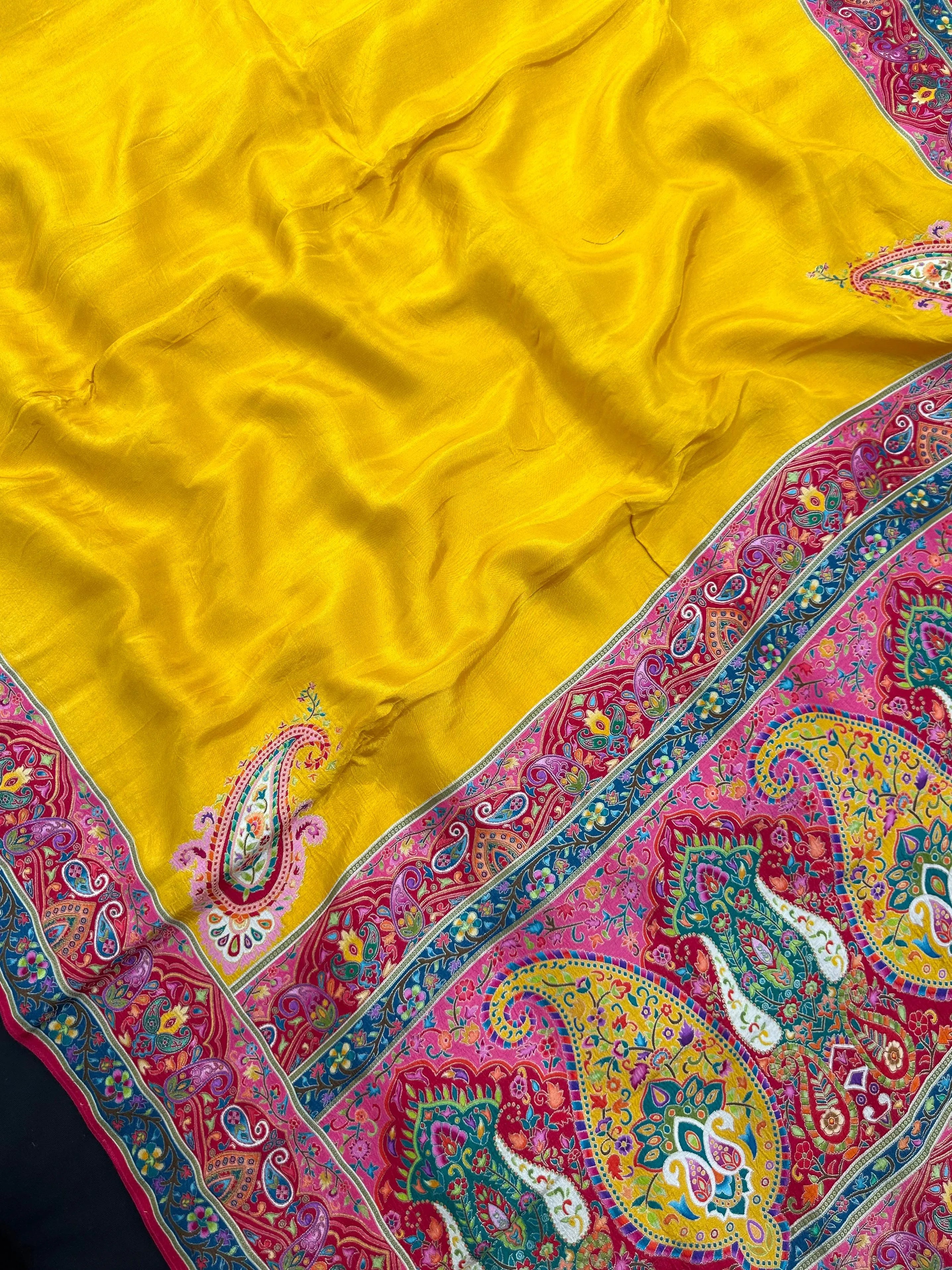 Woman wearing a Semi Silk Saree with lightweight fabric and classic appeal, ideal for weddings, festive occasions, and office wear.