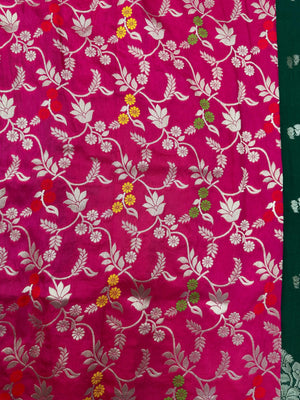 Woman wearing a Semi Silk Saree with lightweight drape and subtle shine, perfect for office, family gatherings, and festive occasions.