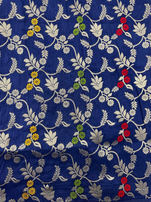 Woman wearing a Semi Silk Saree with lightweight drape and subtle shine, perfect for office, family gatherings, and festive occasions.