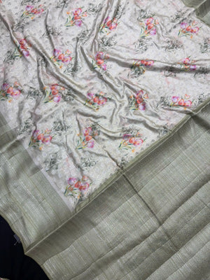 Woman wearing a Semi Silk Saree with a soft shine and lightweight drape, ideal for everyday elegance and traditional style.