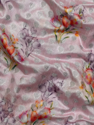 Woman wearing a Semi Silk Saree with a soft shine and lightweight drape, ideal for everyday elegance and traditional style.