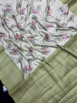 Woman wearing a Semi Silk Saree with a soft shine and lightweight drape, ideal for everyday elegance and traditional style.