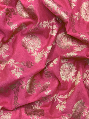 Woman wearing a Semi Chiffon Saree with lightweight, flowing fabric and subtle shine, perfect for weddings, parties, and office wear.