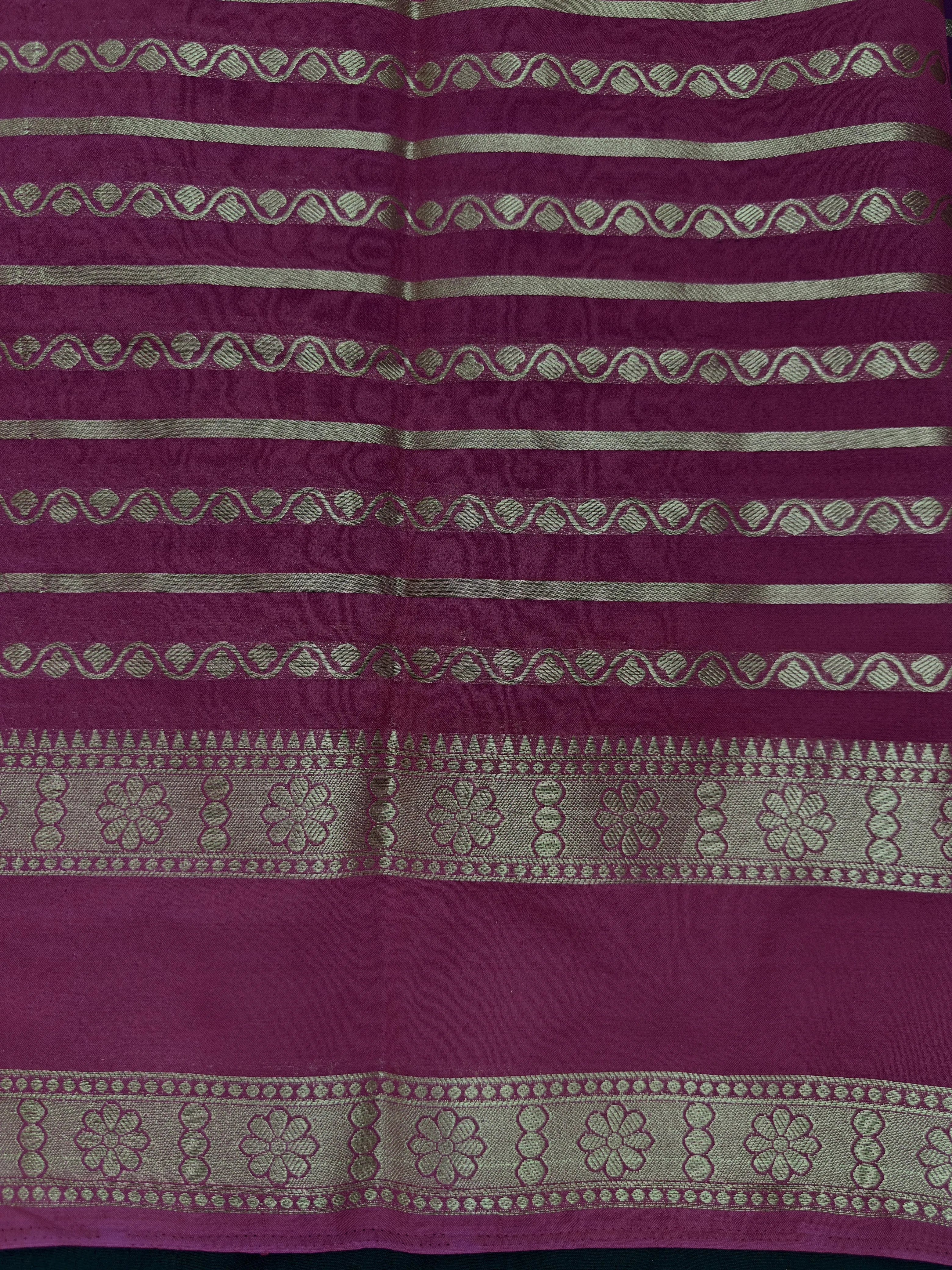 Semi chiffon saree with soft, flowing fabric and elegant fall – perfect for everyday and casual wear