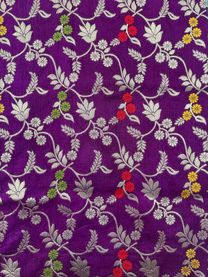 Woman wearing a Semi Silk Saree with lightweight drape and subtle shine, perfect for office, family gatherings, and festive occasions.